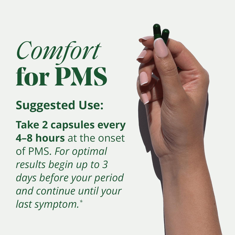 Semaine PMS Relief with vegan, lab-tested ingredients for trust and quality.