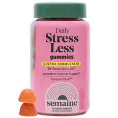 Semaine Stress Less Gummy bottle front for quick daily use