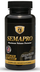 SEMAPRO extreme semen volume bottle closeup showing output support