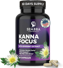 SEMBRA NATURALS KannaFocus bottle front: supports calm focus during busy days.