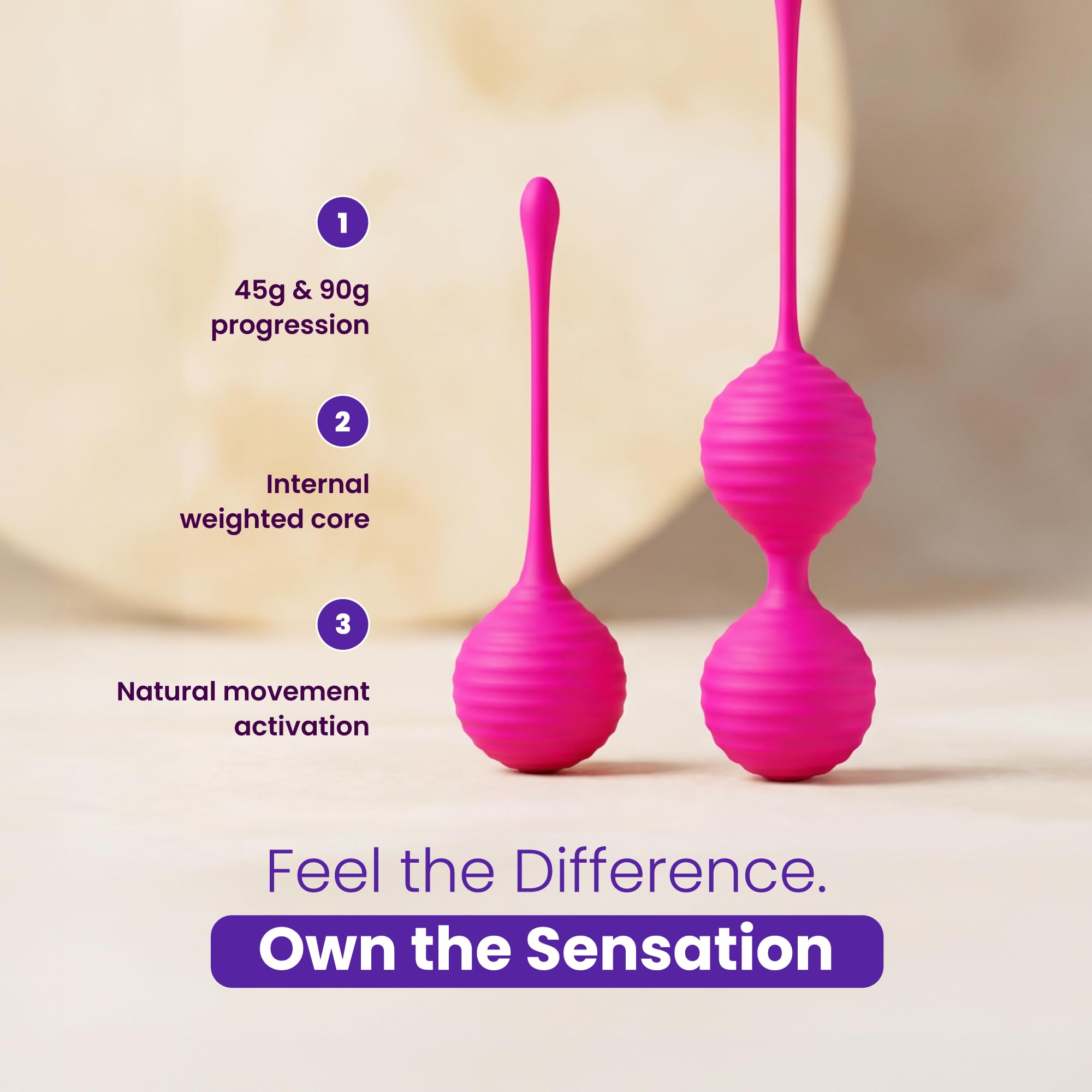 Sen Intimo Kegel Balls retrieval cord for safe, easy removal.