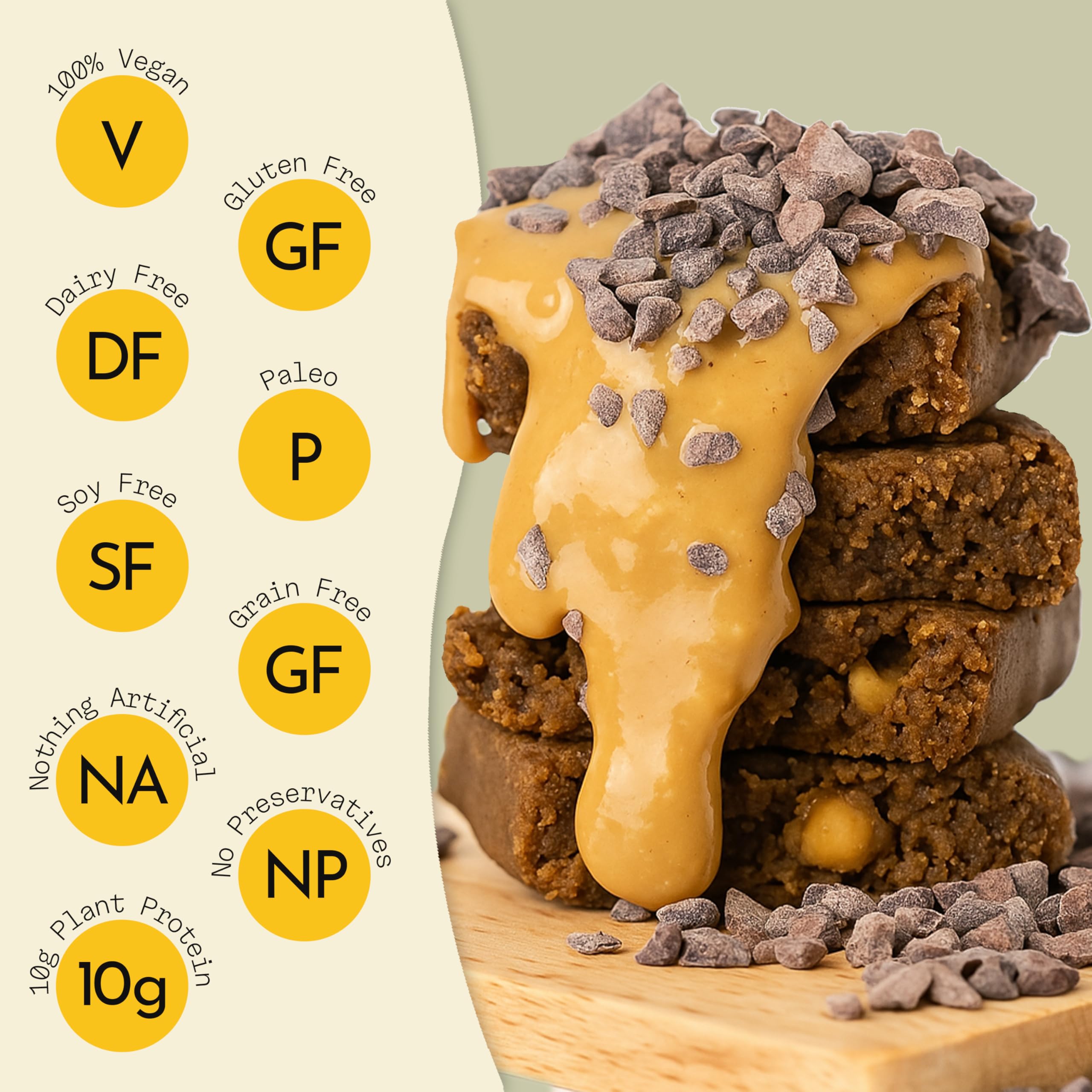 Send Bars Banana Bread Bar slice ready for tasting