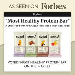 Send Bars Vegan protein bar close-up of nuts and seeds