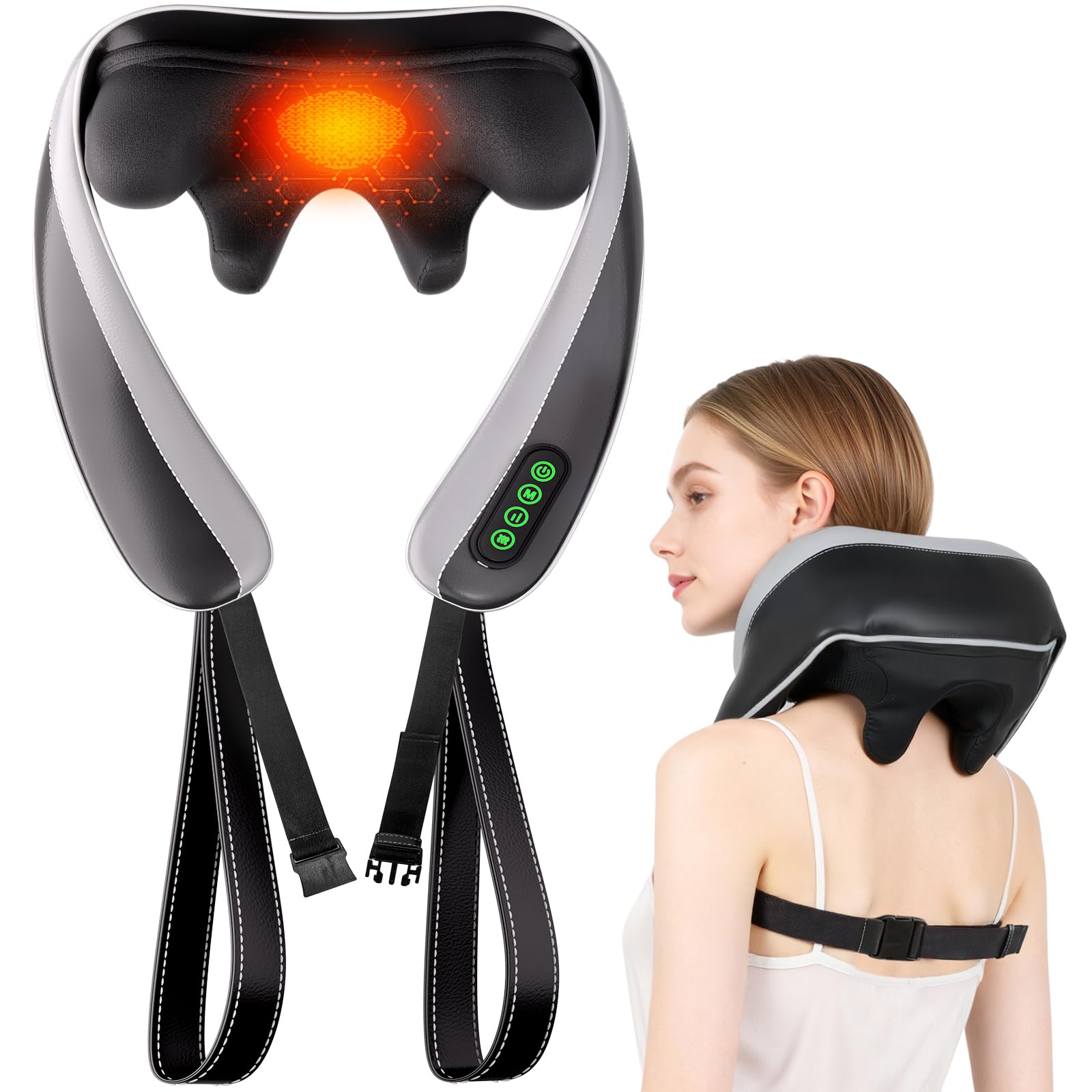Senluyi 6D Neck Massager in wearable-shoulder-back style for hands-free relaxation