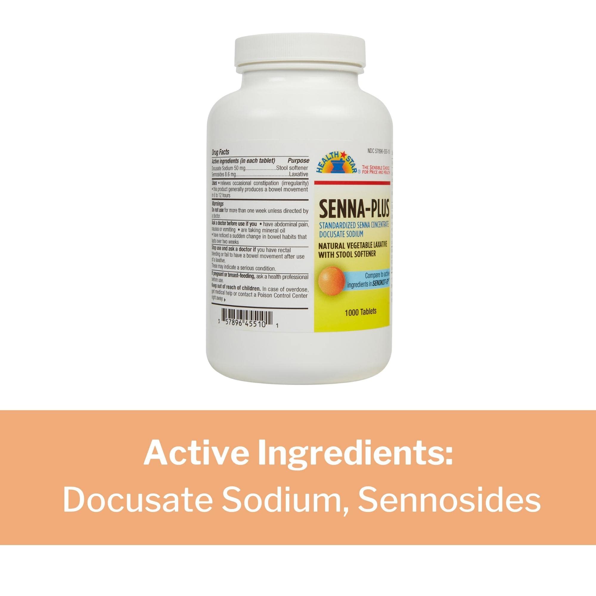 Senna Plus tablets in easy-to-take form ideal for daily routine.