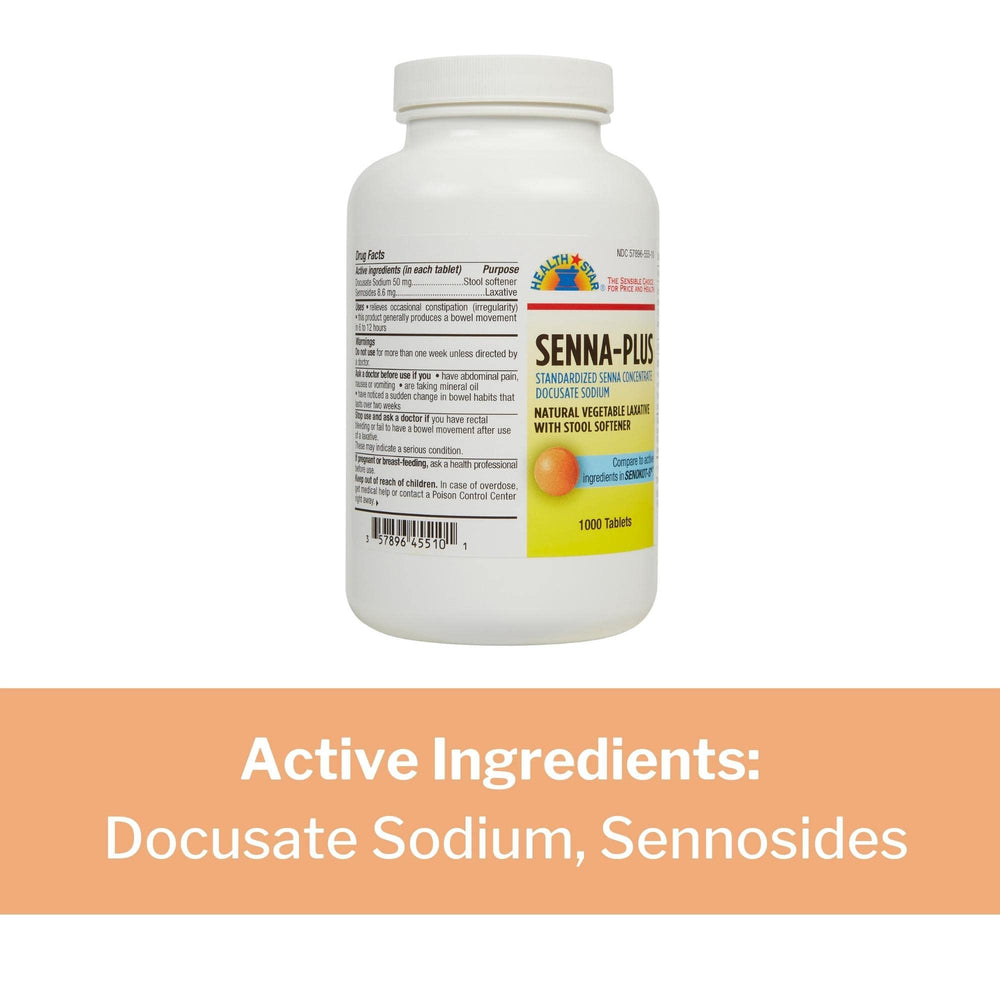 Senna Plus tablets in easy-to-take form ideal for daily routine.