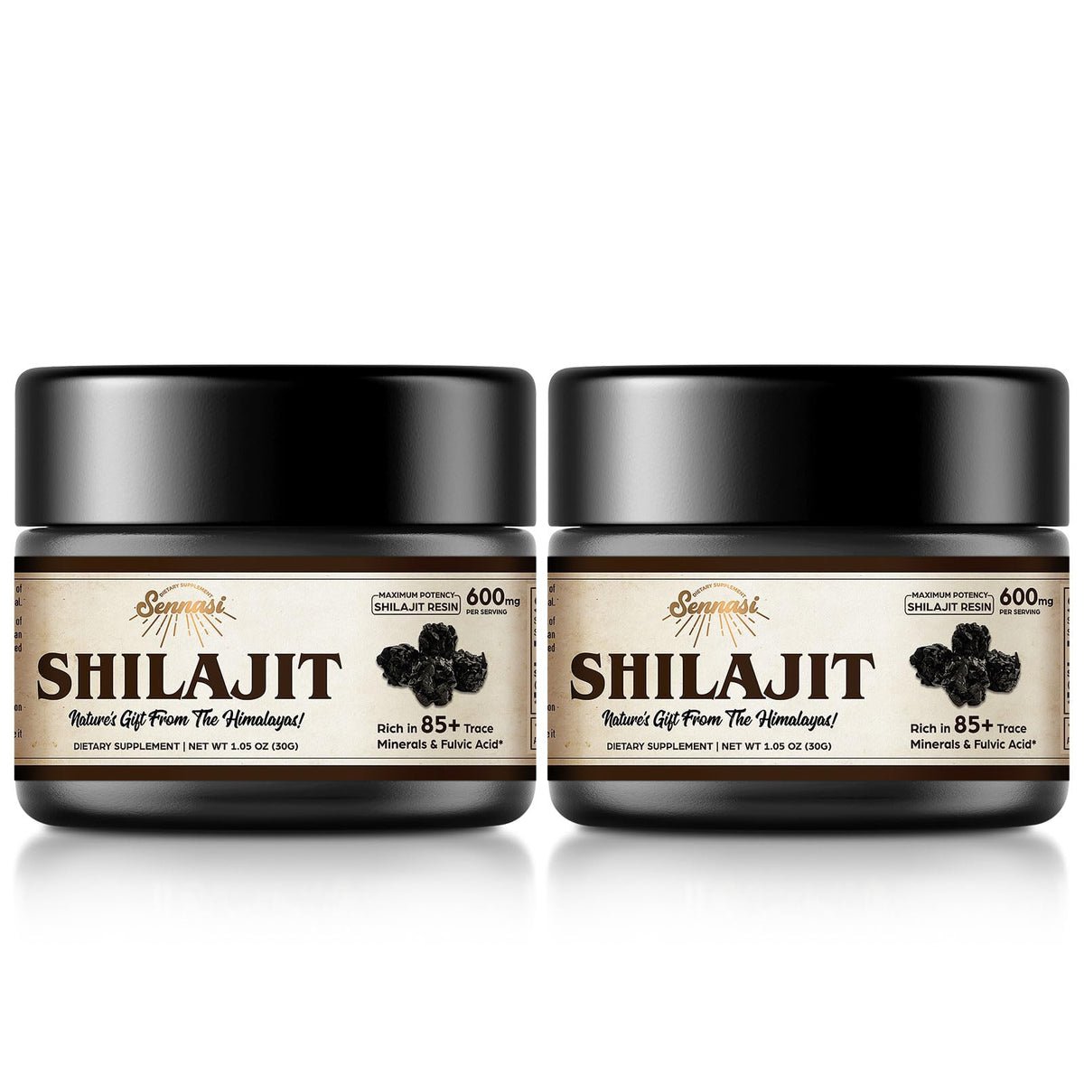 Sennasi Shilajit resin bottle ready for daily ritual and energy support.