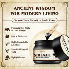 Dissolving Sennasi Shilajit resin in warm water for easy consumption.