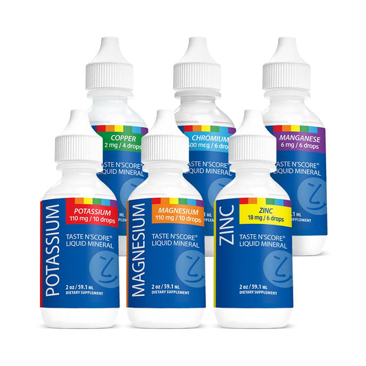 Senseable Lyte Balance 6-pack bottles for convenient mineral drops and daily hydration.