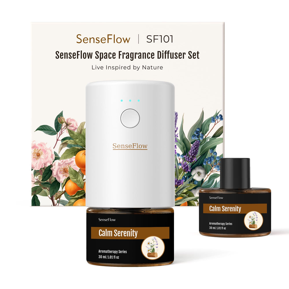 SenseFlow SF101 Pro front-view diffuser ready for home fragrance.