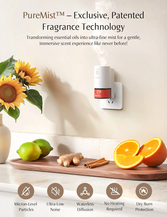 SF101S Pro diffuser releasing mist for even scent distribution in living spaces
