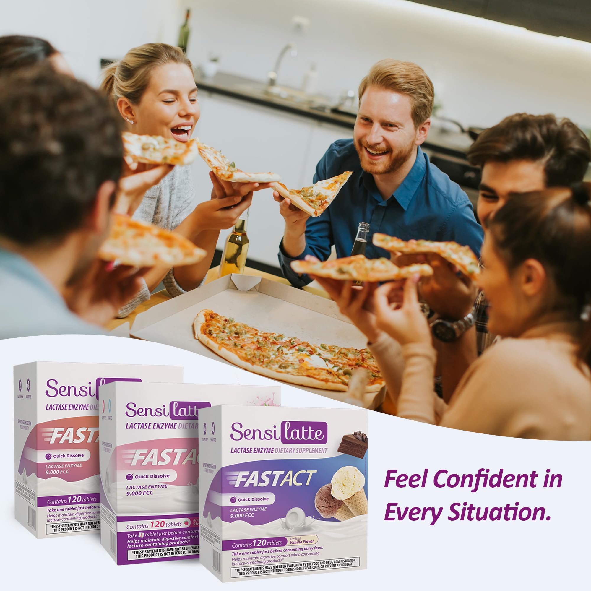 Sensilatte flavorless tablets integrated easily into daily routines