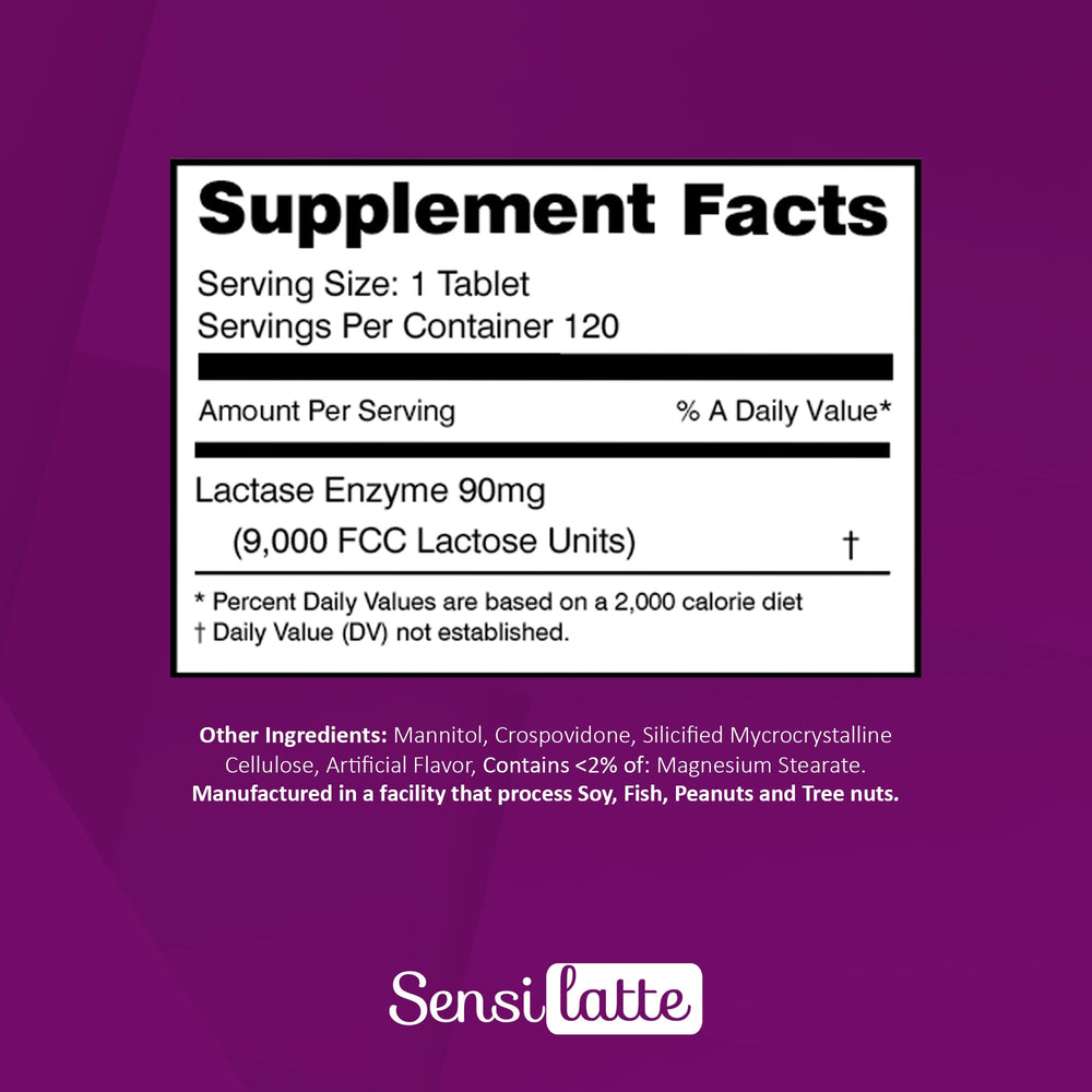 Sensilatte dairy-friendly tablets help you enjoy milk, cheese, and yogurt.