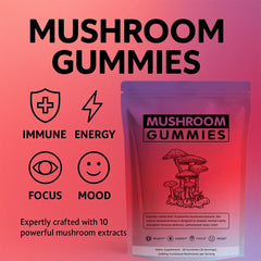 Seodon fruity flavor mushroom gummy ready for on-the-go snacking.