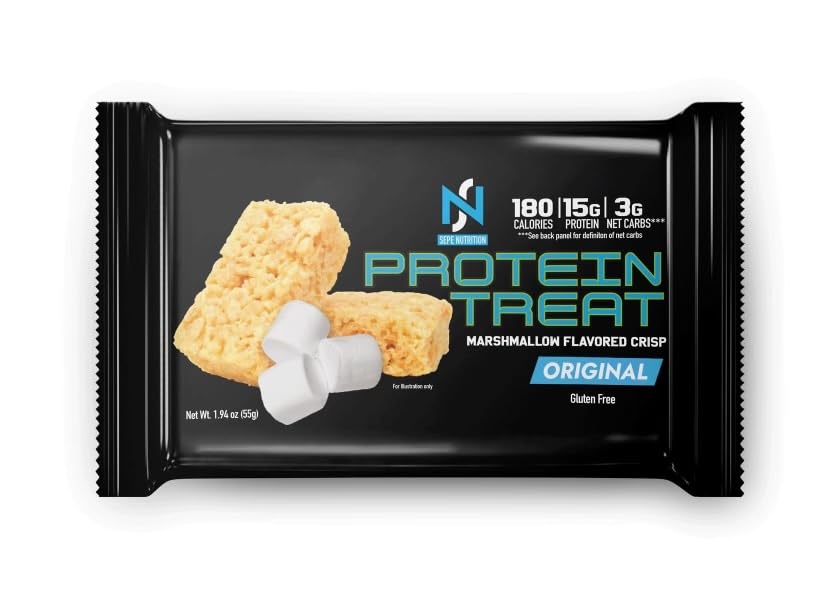 Sepe Nutrition Protein Treat gluten-free packaging for keto-friendly snacking.