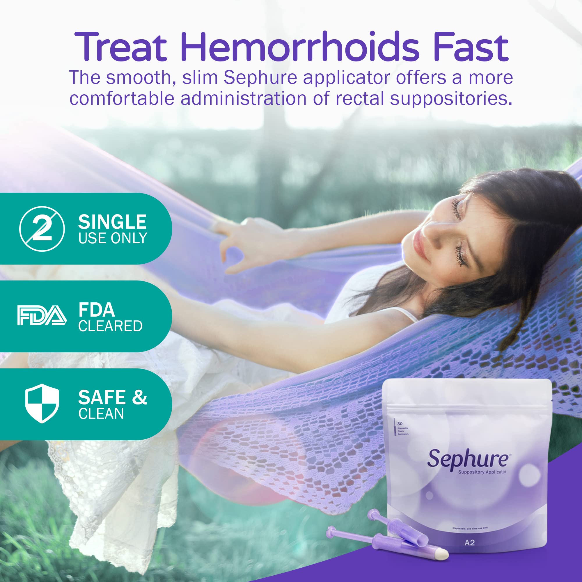 Sephure disposable applicator barrel highlighting single-use convenience