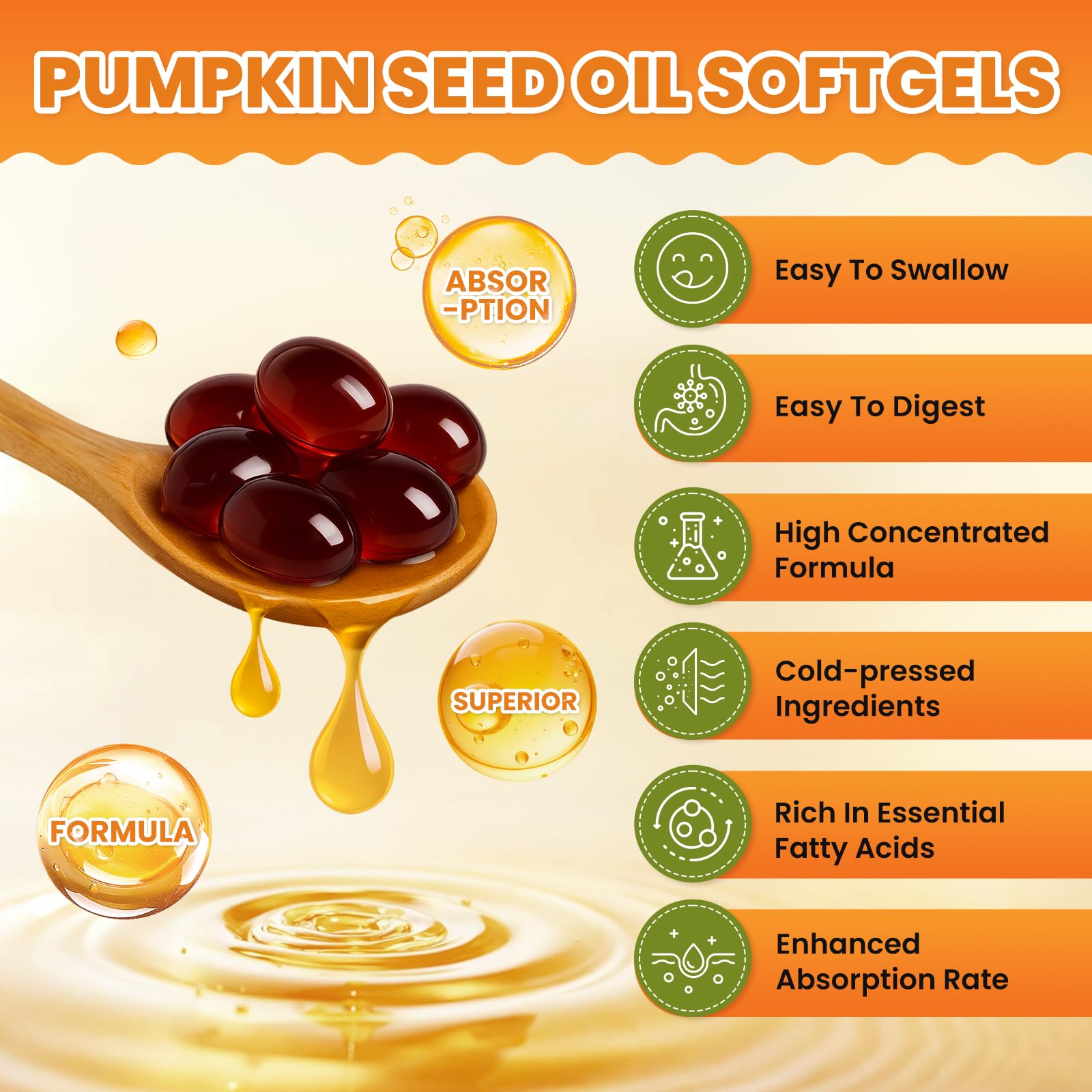 SEPT YAN two-in-one formula label showing pumpkin seed oil and saw palmetto synergy