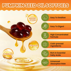 SEPT YAN two-in-one formula label showing pumpkin seed oil and saw palmetto synergy