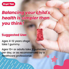 SEPT YAN Strawberry flavor gummies, eye-catching bottle with the family in mind