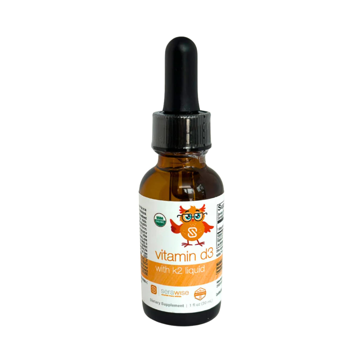 Serawise D3 + K2 bottle with pour spout for easy daily drops