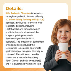 Serawise Kids Probiotic berry flavor suggests kid-friendly intake.