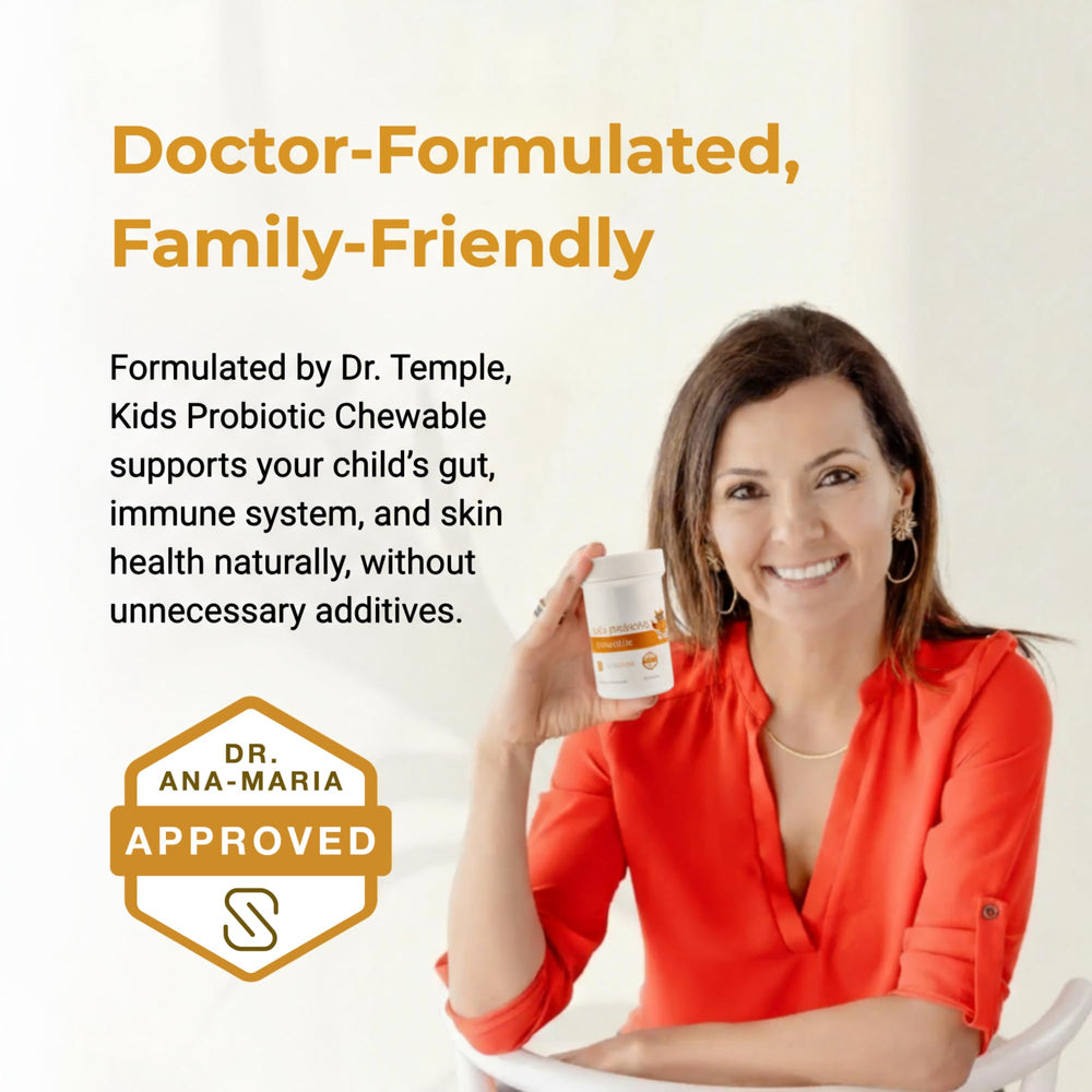 Serawise Kids Probiotic third-party test seal signals quality.