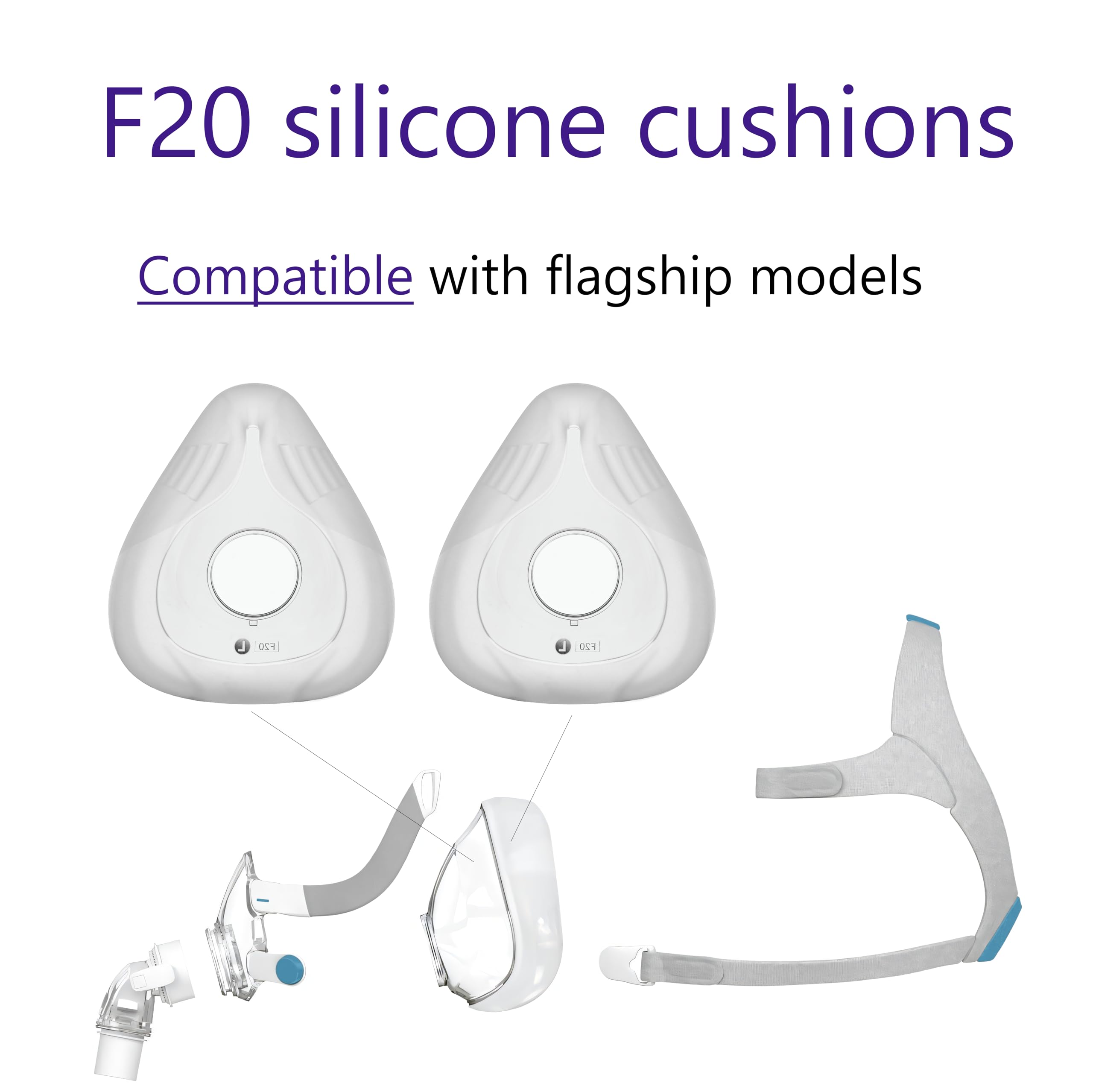 Serene Roses AirFit F20 compatibility shot demonstrates easy cushion swap.