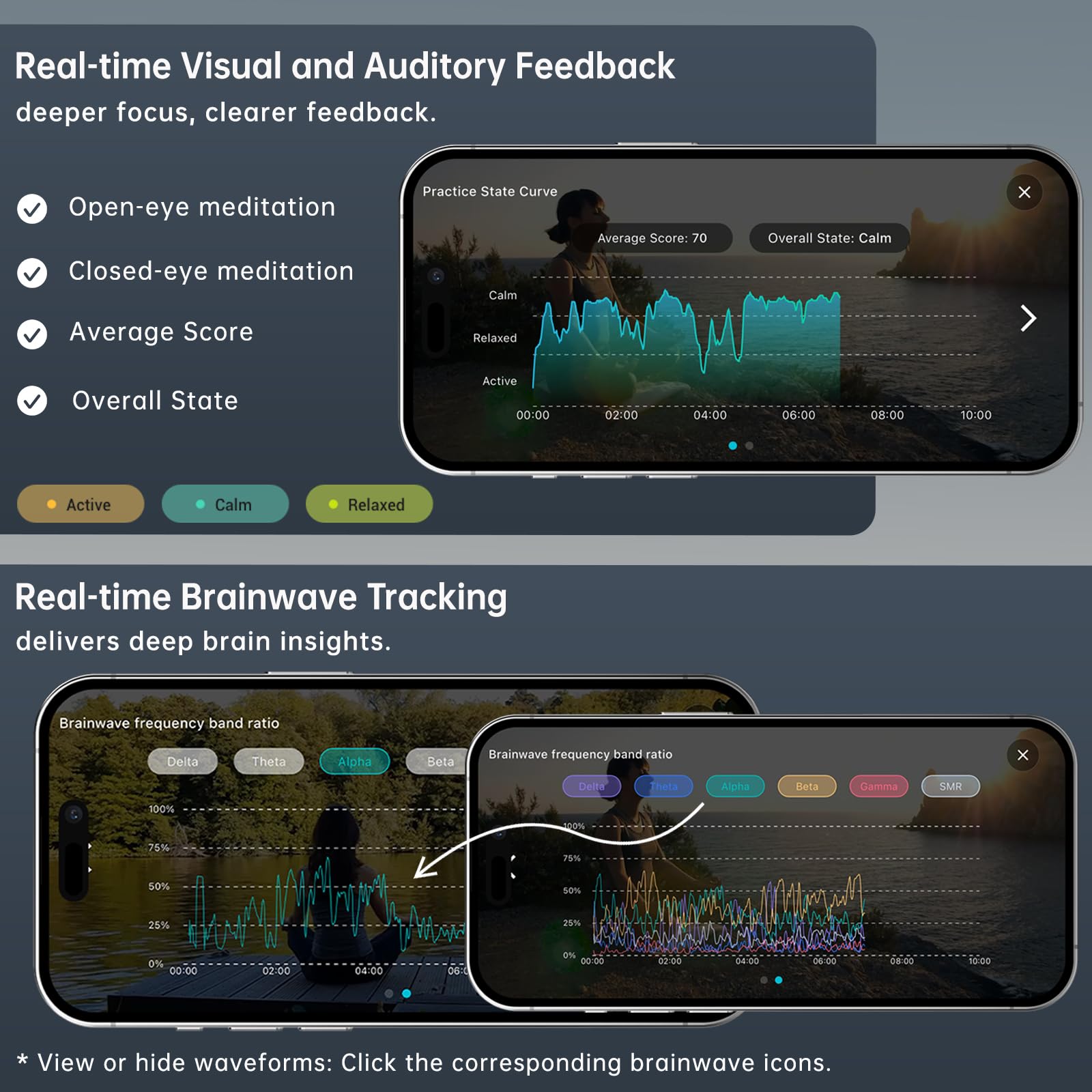 SereniBrain app sync demonstrates Bluetooth setup for seamless meditation tracking