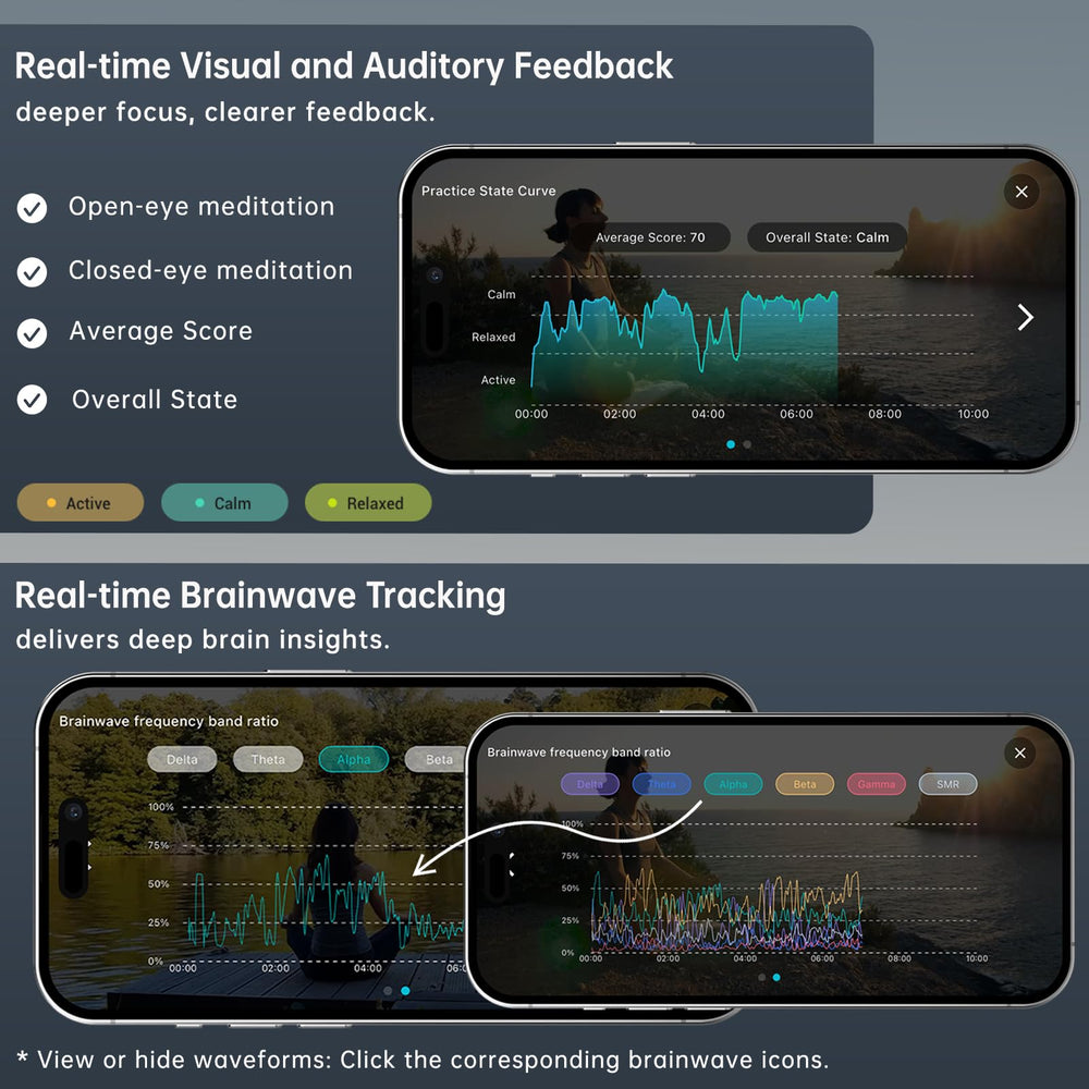 SereniBrain app sync demonstrates Bluetooth setup for seamless meditation tracking