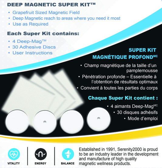 SERENITY2000 four deep magnets ready for targeted pain relief
