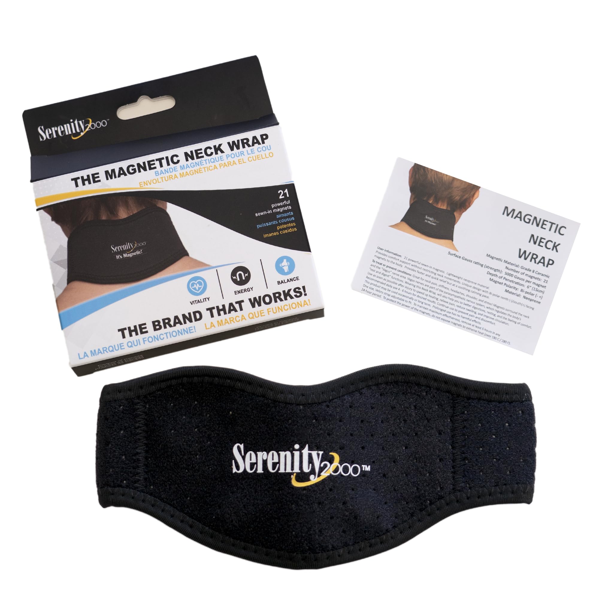 Serenity2000 neck wrap lightweight breathable neoprene enhances all-day comfort
