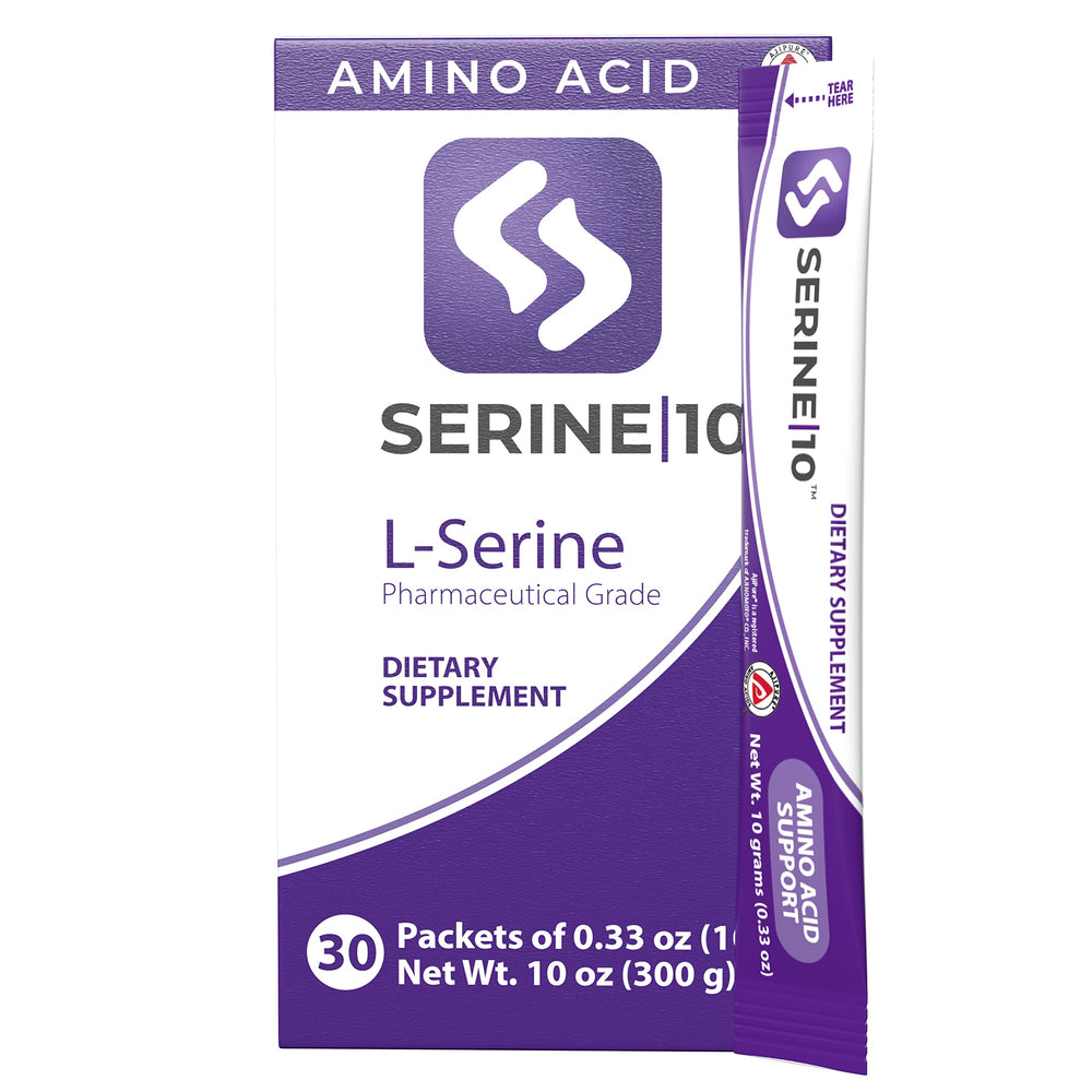 SERINE10 10g packet packaging ready for daily focus support