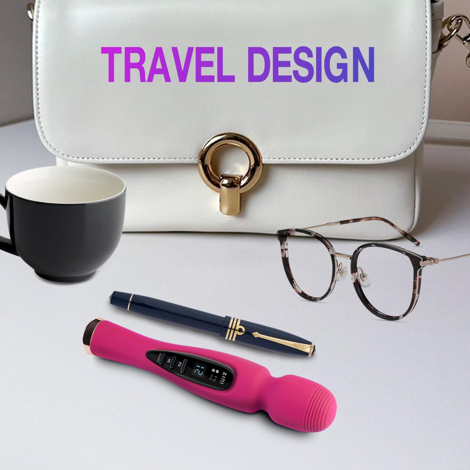 Seritivo pink cordless massager with modern design for personal care routines.