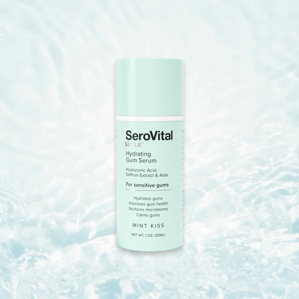 Close-up of hyaluronic acid and saffron ingredients in Serovital Smile Serum.