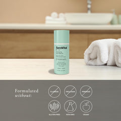 Close-up of Serovital Smile serum texture showing rich hydration for dry gums.