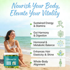 SERSANVE Seaweed Gummies pour highlights easy daily intake for healthy skin.