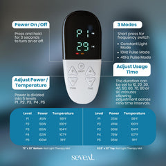 Seveat Red Light Wellness Mat easy-to-use controls