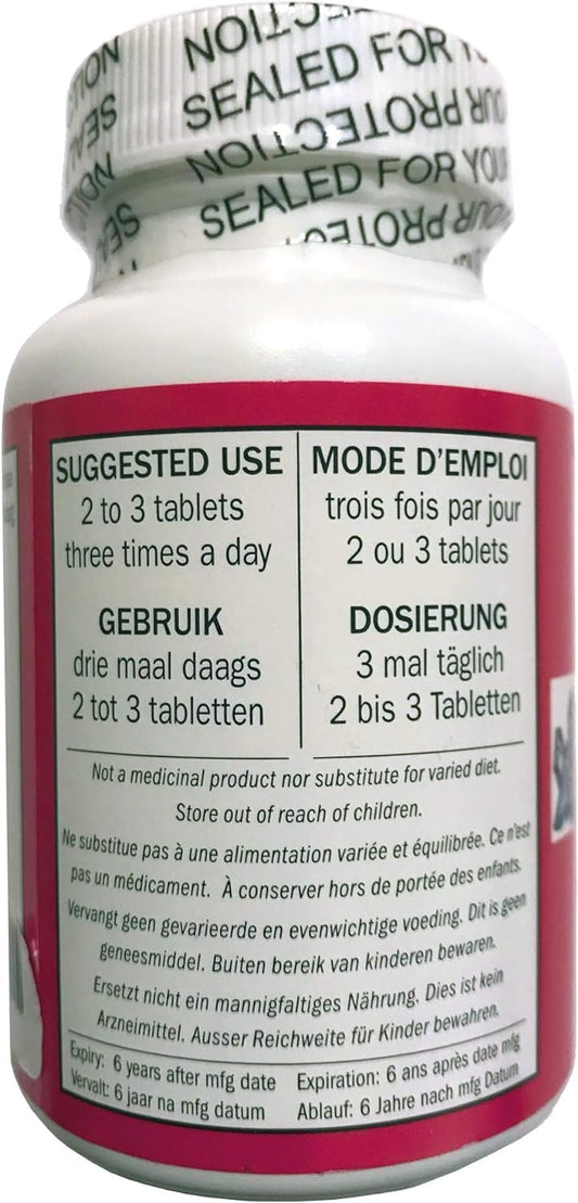 Seven Forests Astragalus 10+ tablets close-up, natural herbal formula