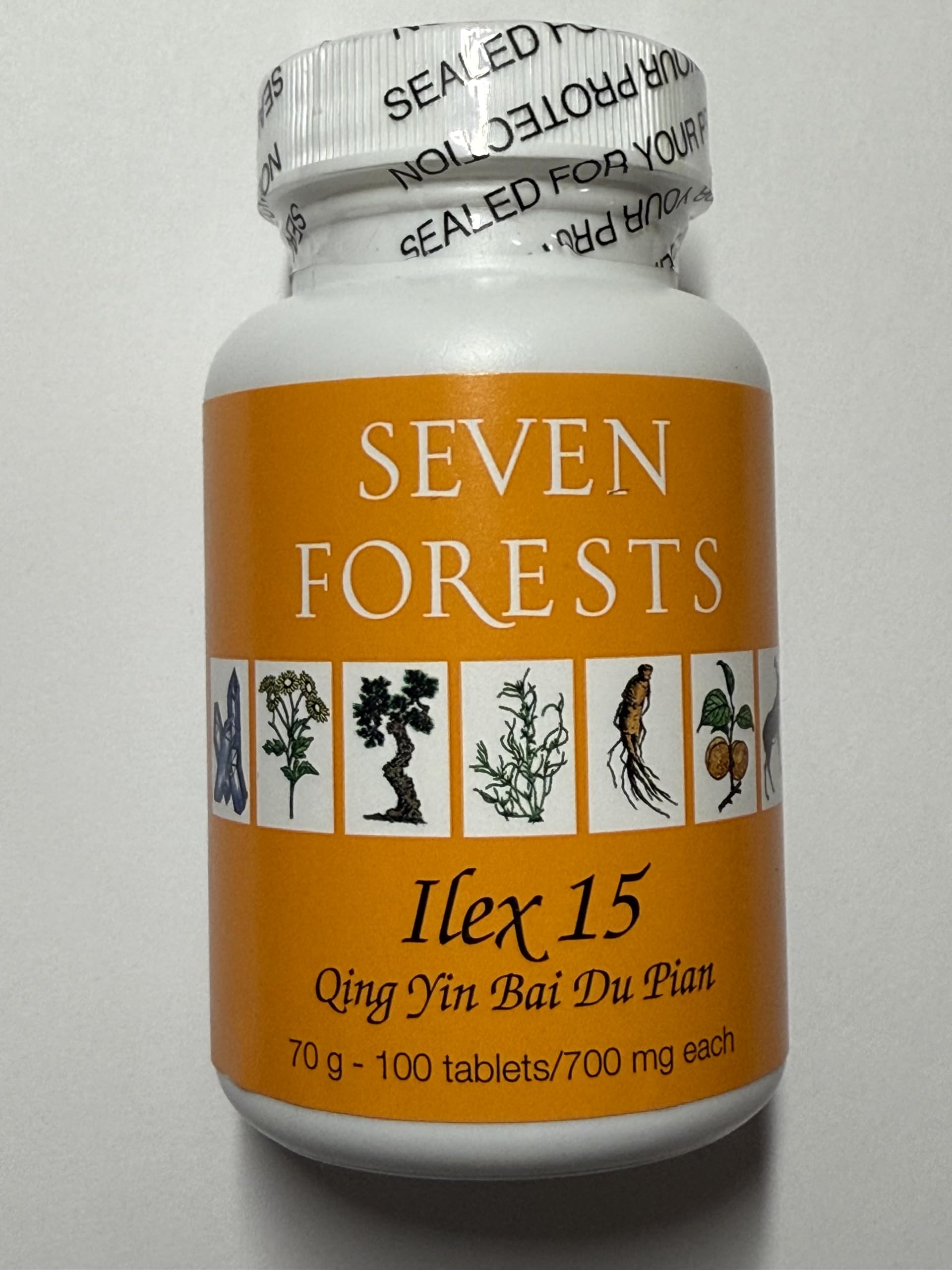 Seven Forests Ilex 15 bottle front view supports daily immune wellness.