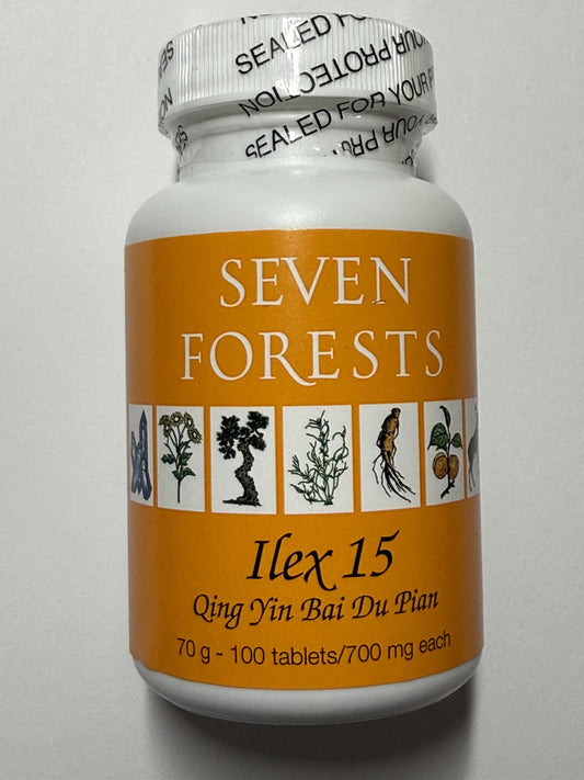 Seven Forests Ilex 15 bottle front view supports daily immune wellness.