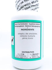 Seven Forests Jade Screen Tablets ingredients close-up highlighting astragalus, atractylodes, and siler.