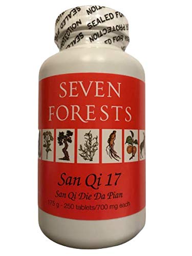 Seven Forests San Qi 17 tablets packaging front for daily comfort support.