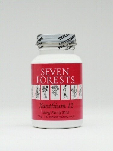 Seven Forests Xanthium 12 bottle front showing traditional herbal blend for sinus relief potential