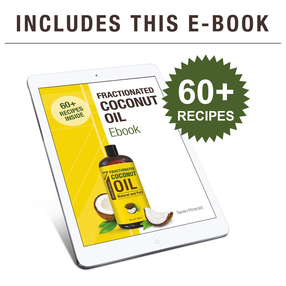 Seven Minerals coconut oil applied to hair for shine and manageability