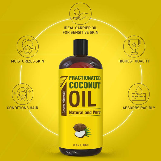 Seven Minerals oil pour image showing easy dispensing for massage or aromatherapy