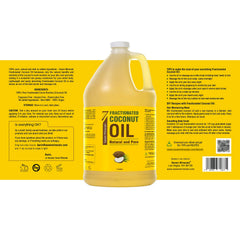 Seven Minerals pure fractionated coconut oil ideal for daily skin application.