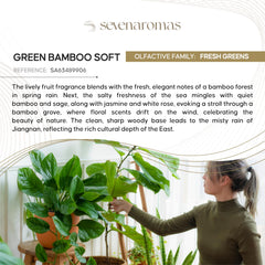 SevenAromas green bamboo motif creates a calming scent aesthetic for living spaces.