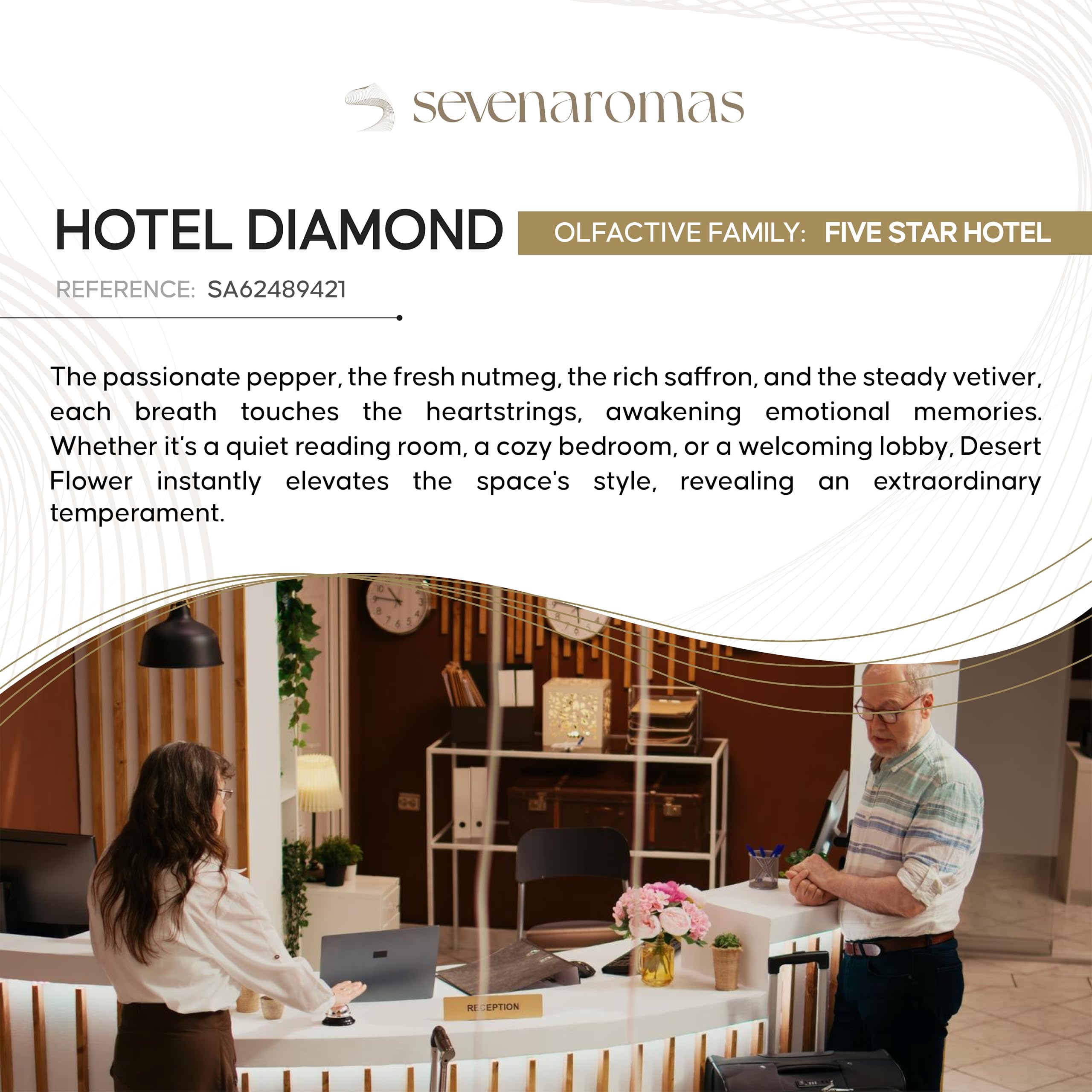 SevenAromas Hotel Diamond packaging highlighting premium presentation.