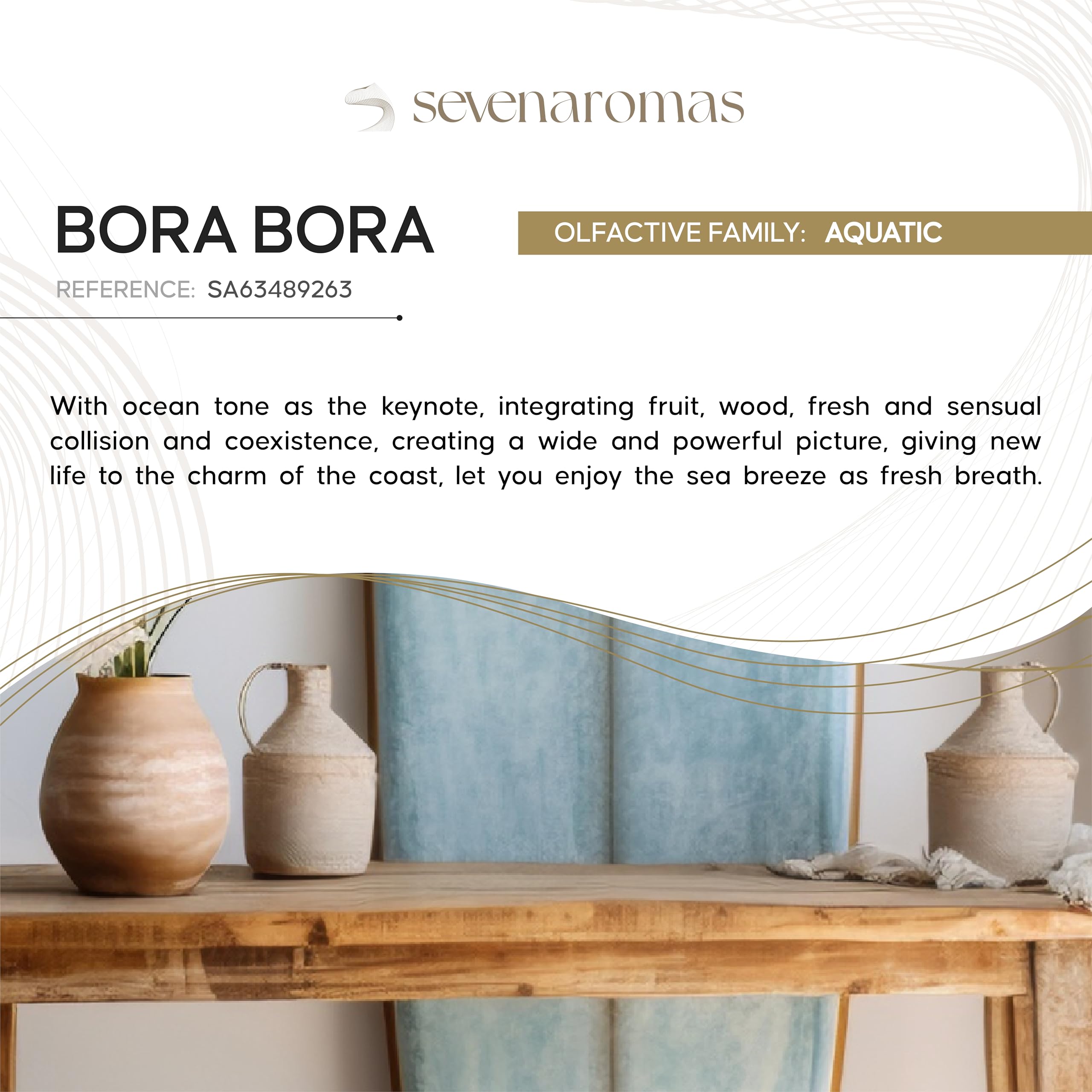 SevenAromas Bora Bora oil enhances spa-like ambiance in a calm space