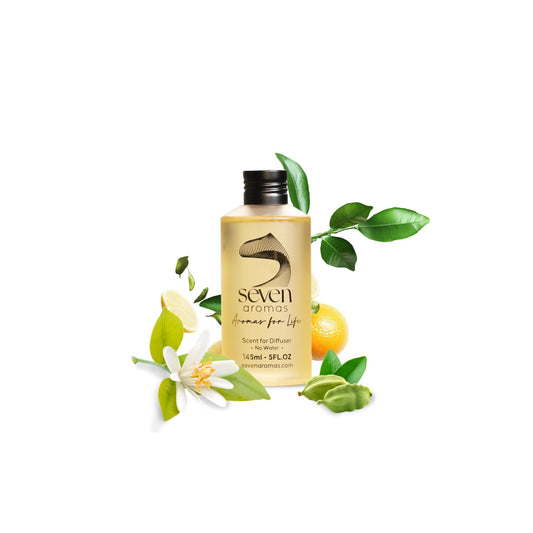 Seven Aromas hotel scent diffuser oil bottle 145ml for upscale hotel spaces.